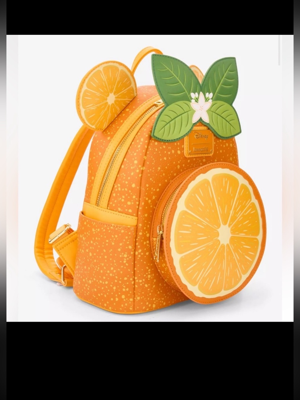 Loungefly Disney Minnie Mouse Orange Ears Orange Scented Mini Backpack & Coin - Picture 3 of 14